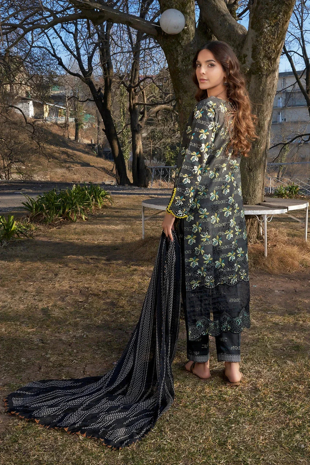 3PC Embroidered Unstitched Lawn Suit KCE-3219 Embroidered KHAS STORES 