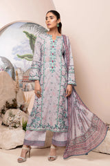 3PC Embroidered Unstitched Lawn Suit KCE-3222 Embroidered KHAS STORES 