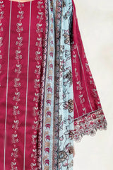 3PC Embroidered Unstitched Lawn Suit | KCE-3807 Embroidered KHAS STORES 