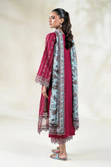 3PC Embroidered Unstitched Lawn Suit | KCE-3807 Embroidered KHAS STORES 