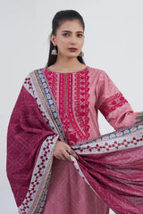 3PC Embroidered Unstitched Lawn Suit KL-3203 Embroidered KHAS STORES 