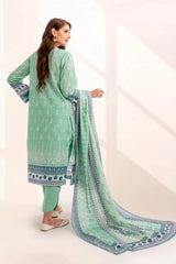 3PC Embroidered Unstitched Lawn Suit KL-3311 Embroidered KHAS STORES 