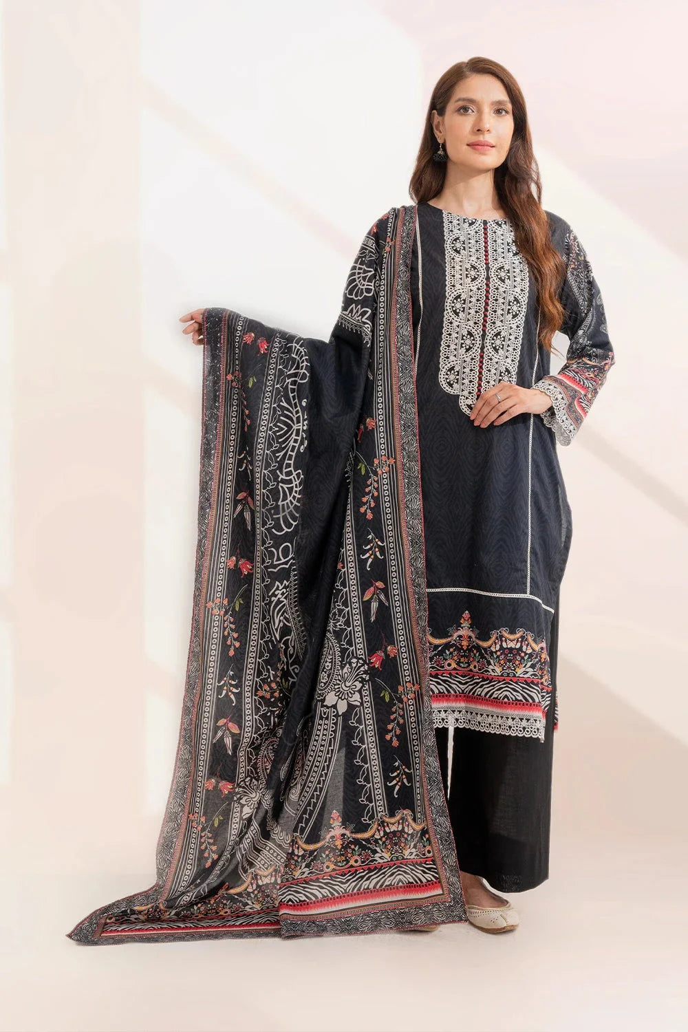 3PC Embroidered Unstitched Lawn Suit KL-3314 Embroidered KHAS STORES 