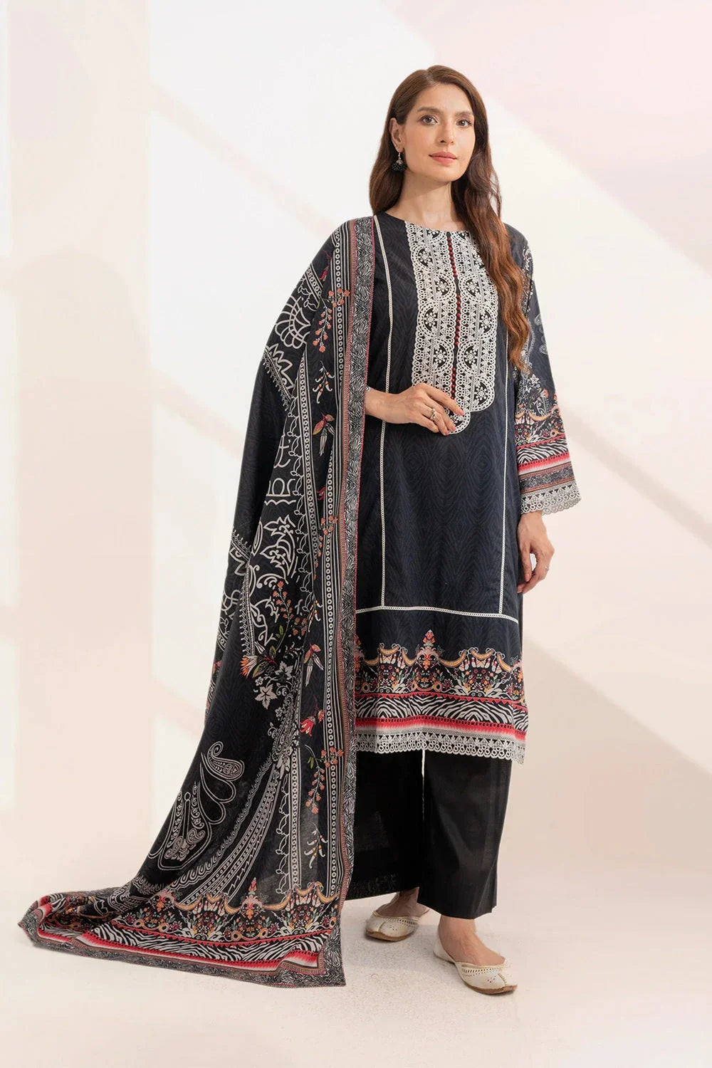 3PC Embroidered Unstitched Lawn Suit KL-3314 Embroidered KHAS STORES 