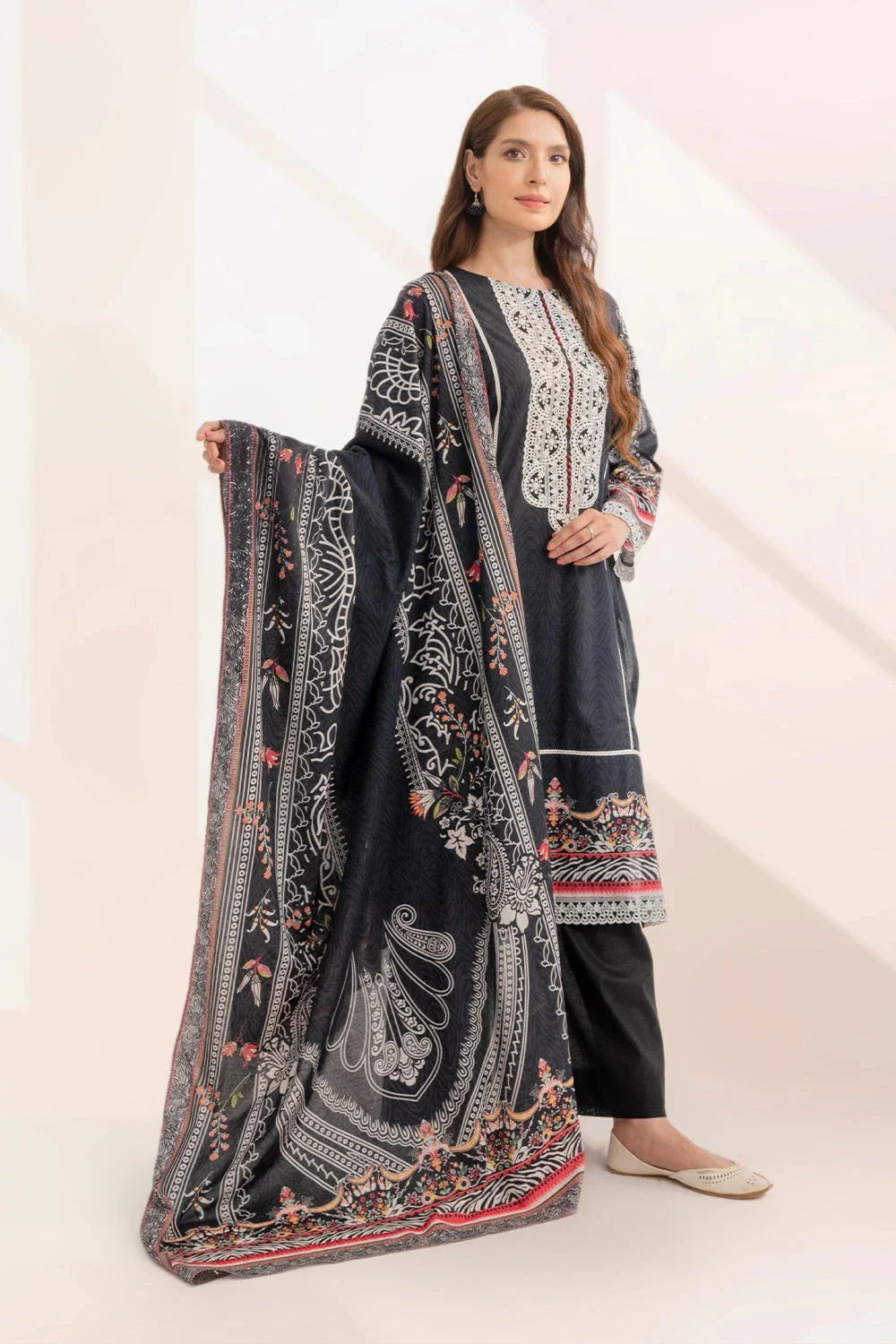 3PC Embroidered Unstitched Lawn Suit KL-3314 Embroidered KHAS STORES 