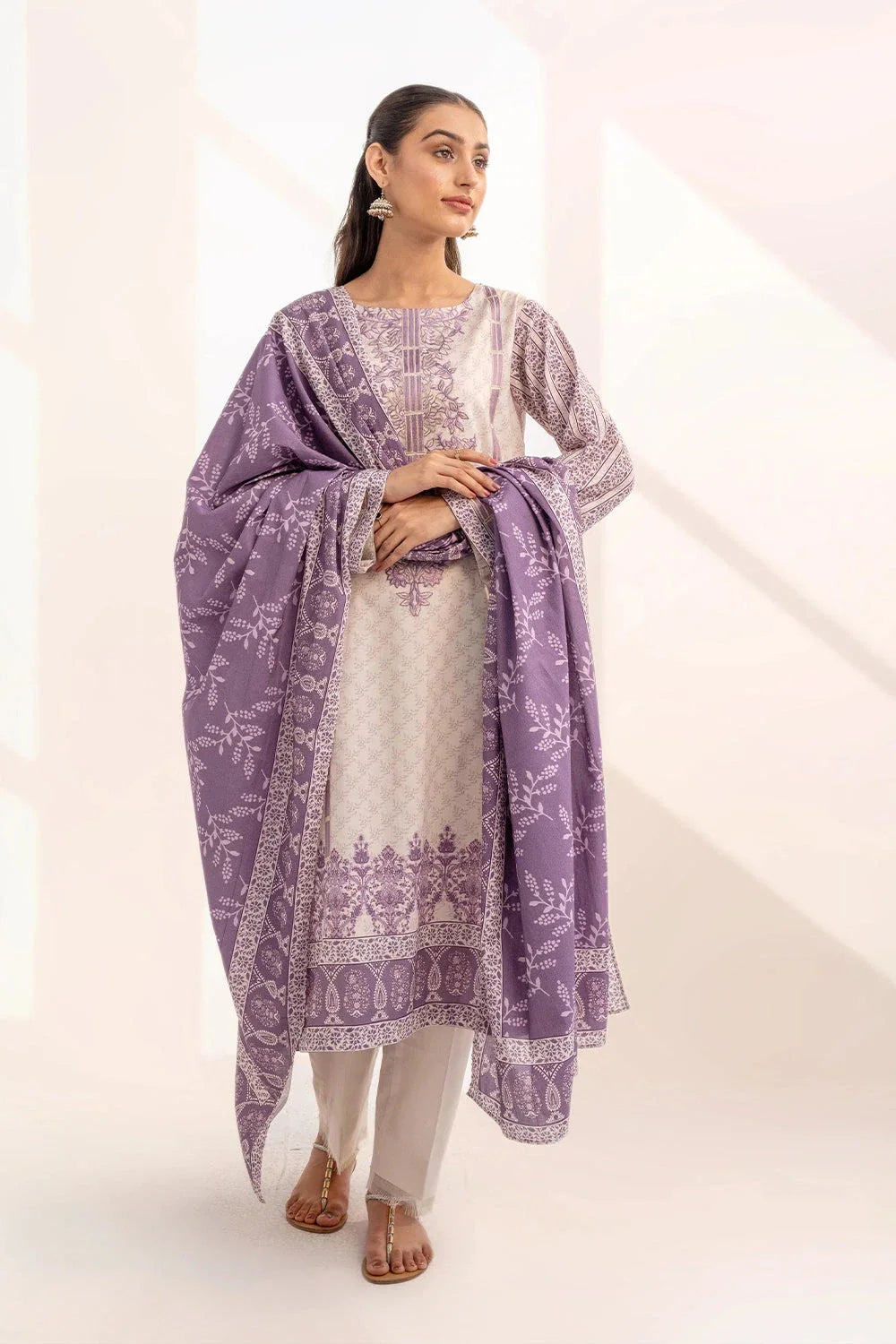 3PC Embroidered Unstitched Lawn Suit KL-3315 Embroidered KHAS STORES 