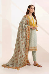3PC Embroidered Unstitched Lawn Suit KL-3318 Embroidered KHAS STORES 