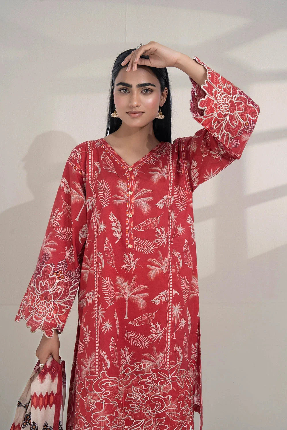 3PC Embroidered Unstitched Lawn Suit KL-3330 Embroidered KHAS STORES 