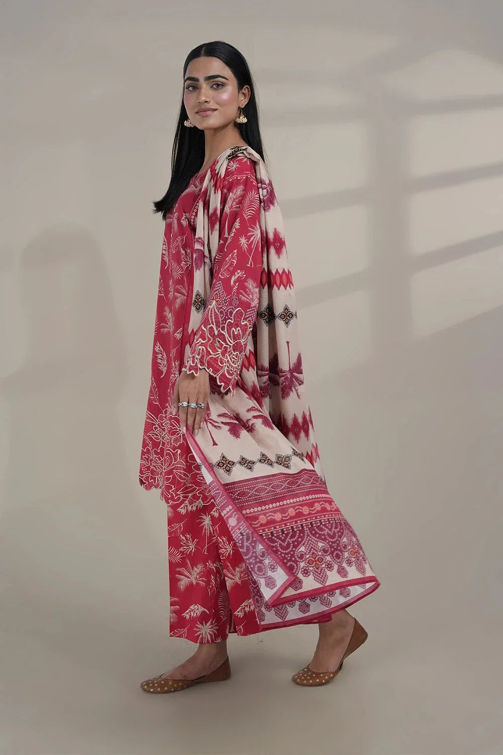 3PC Embroidered Unstitched Lawn Suit KL-3330 Embroidered KHAS STORES 