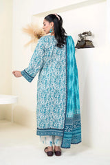 3PC Embroidered Unstitched Lawn Suit KL-3332 Embroidered KHAS STORES 