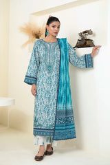 3PC Embroidered Unstitched Lawn Suit KL-3332 Embroidered KHAS STORES 