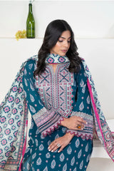 3PC Embroidered Unstitched Lawn Suit KL-3333 Embroidered KHAS STORES 