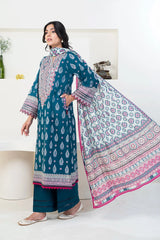 3PC Embroidered Unstitched Lawn Suit KL-3333 Embroidered KHAS STORES 