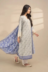 3PC Embroidered Unstitched Lawn Suit KL-3335 Embroidered KHAS STORES 