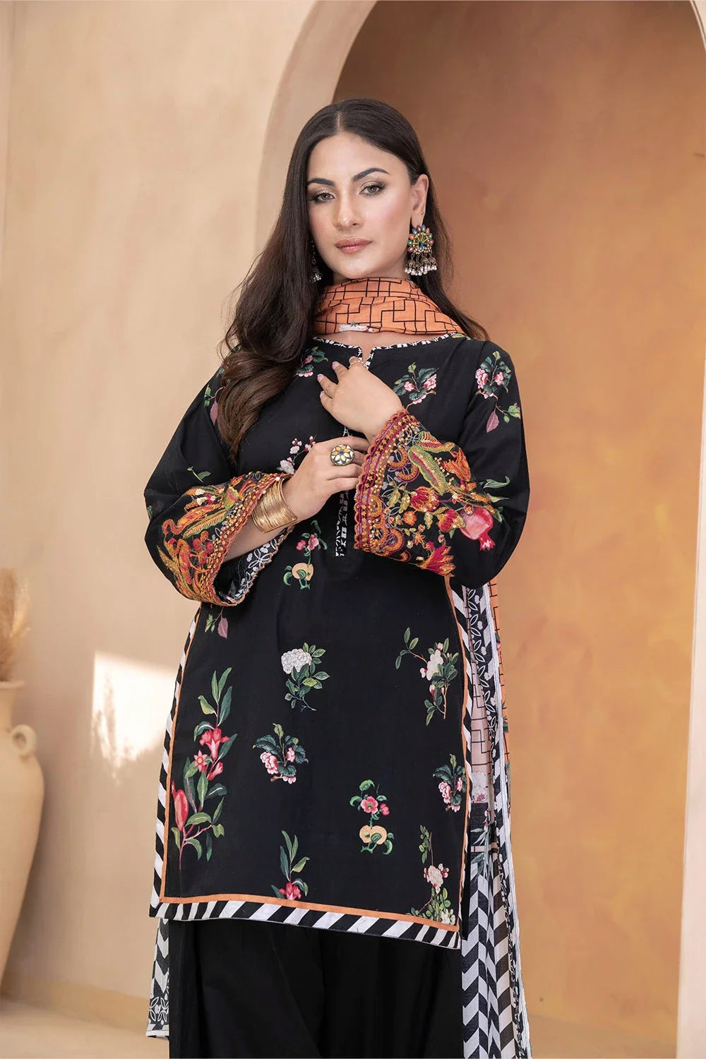 3PC Embroidered Unstitched Lawn Suit KL-3337 Embroidered KHAS STORES 