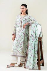 3PC Embroidered Unstitched Lawn Suit | KL-3771 Embroidered KHAS STORES 