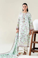 3PC Embroidered Unstitched Lawn Suit | KL-3771 Embroidered KHAS STORES 