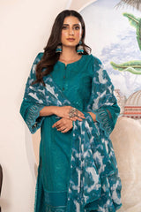 3PC Embroidered Unstitched Lawn Suit KSC-3146 Embroidered KHAS STORES 