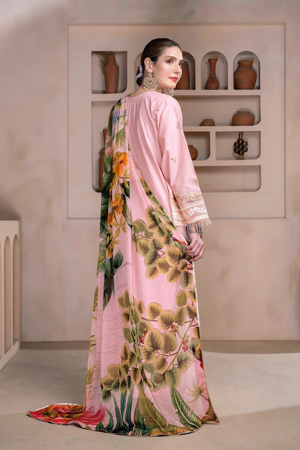 3PC Embroidered Unstitched Lawn Suit KSC-3359 Embroidered KHAS STORES 