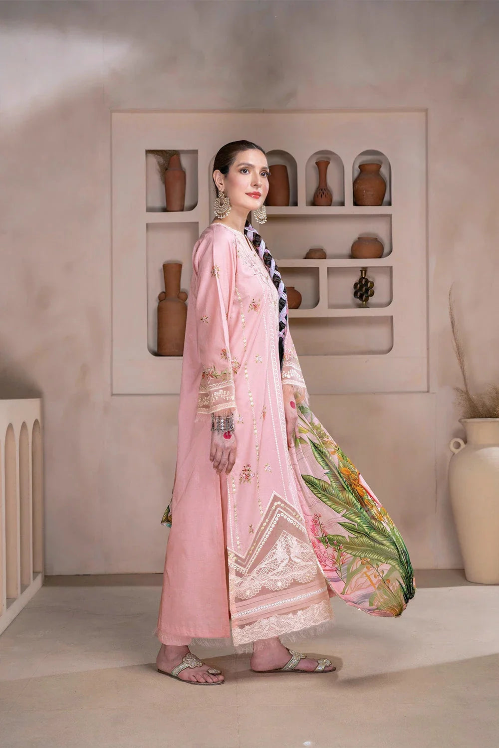 3PC Embroidered Unstitched Lawn Suit KSC-3359 Embroidered KHAS STORES 