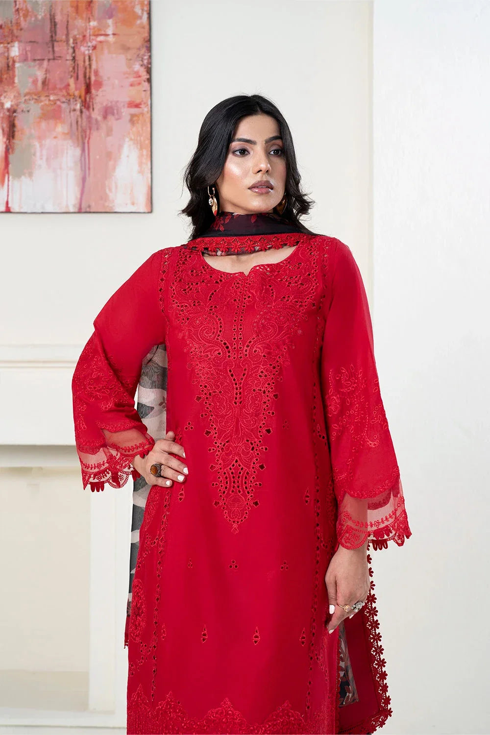3PC Embroidered Unstitched Lawn Suit KSC-3361 Embroidered KHAS STORES 