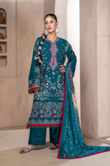 3PC Embroidered Unstitched Lawn Suit KSC-3362 Embroidered KHAS STORES 
