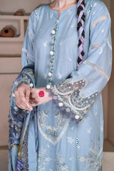 3PC Embroidered Unstitched Lawn Suit KSC-3363 Embroidered KHAS STORES 