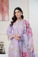 3PC Embroidered Unstitched Lawn Suit KSC-3368 Embroidered KHAS STORES 