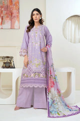 3PC Embroidered Unstitched Lawn Suit KSC-3368 Embroidered KHAS STORES 