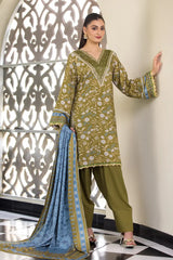 3PC Embroidered Unstitched Linen Suit KLE-2966 Embroidered KHAS STORES 