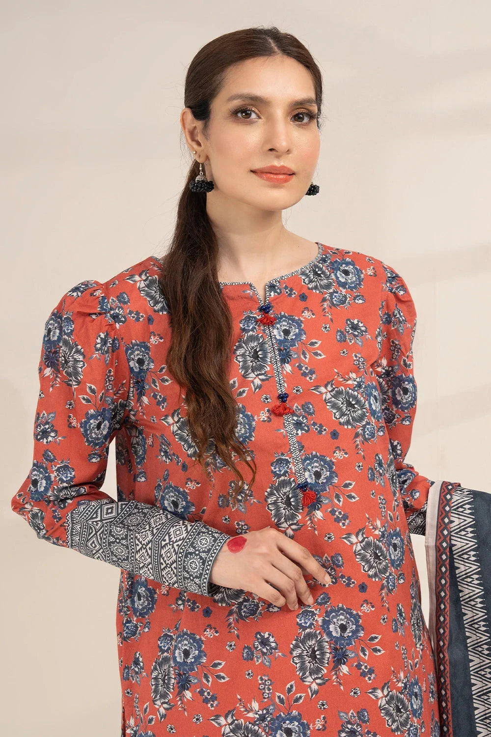 3PC Printed Unstitched Lawn Suit KLA-3260 Printed KHAS STORES 