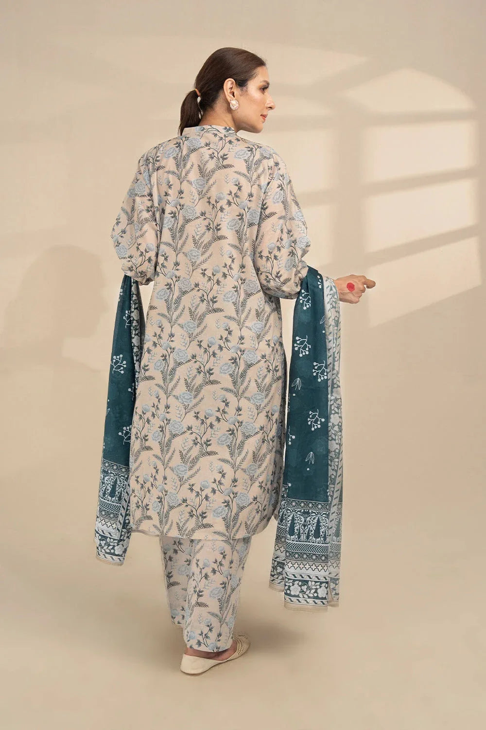 3PC Printed Unstitched Lawn Suit KLA-3276 Printed KHAS STORES 