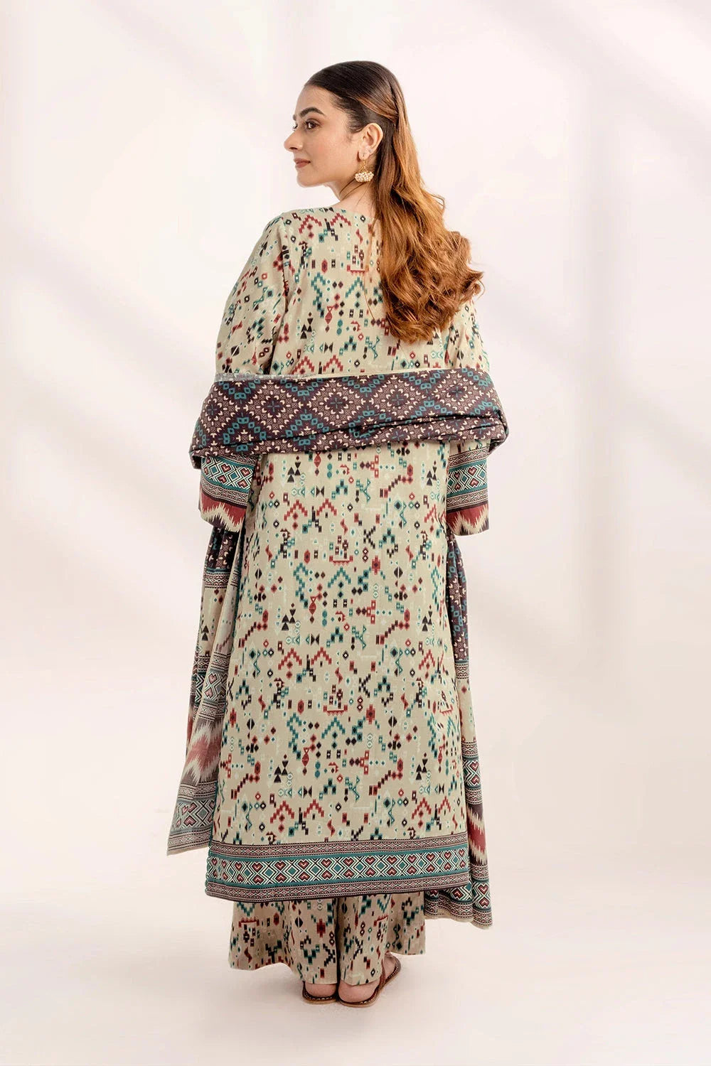 3PC Printed Unstitched Lawn Suit KLA-3279 Printed KHAS STORES 