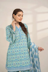 3PC Printed Unstitched Lawn Suit KLA-3281 Printed KHAS STORES 