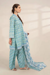 3PC Printed Unstitched Lawn Suit KLA-3281 Printed KHAS STORES 