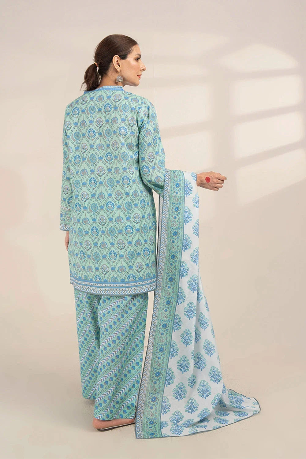 3PC Printed Unstitched Lawn Suit KLA-3281 Printed KHAS STORES 