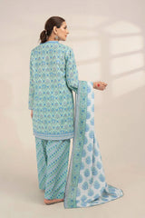 3PC Printed Unstitched Lawn Suit KLA-3281 Printed KHAS STORES 
