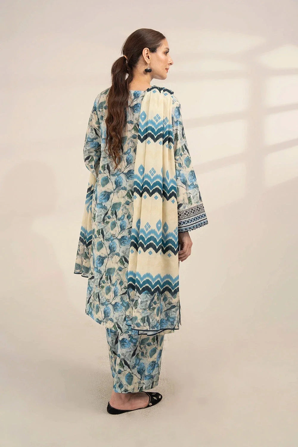 3PC Printed Unstitched Lawn Suit KLA-3283 Printed KHAS STORES 