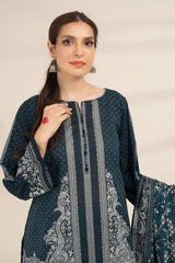 3PC Printed Unstitched Lawn Suit KLA-3284 Printed KHAS STORES 