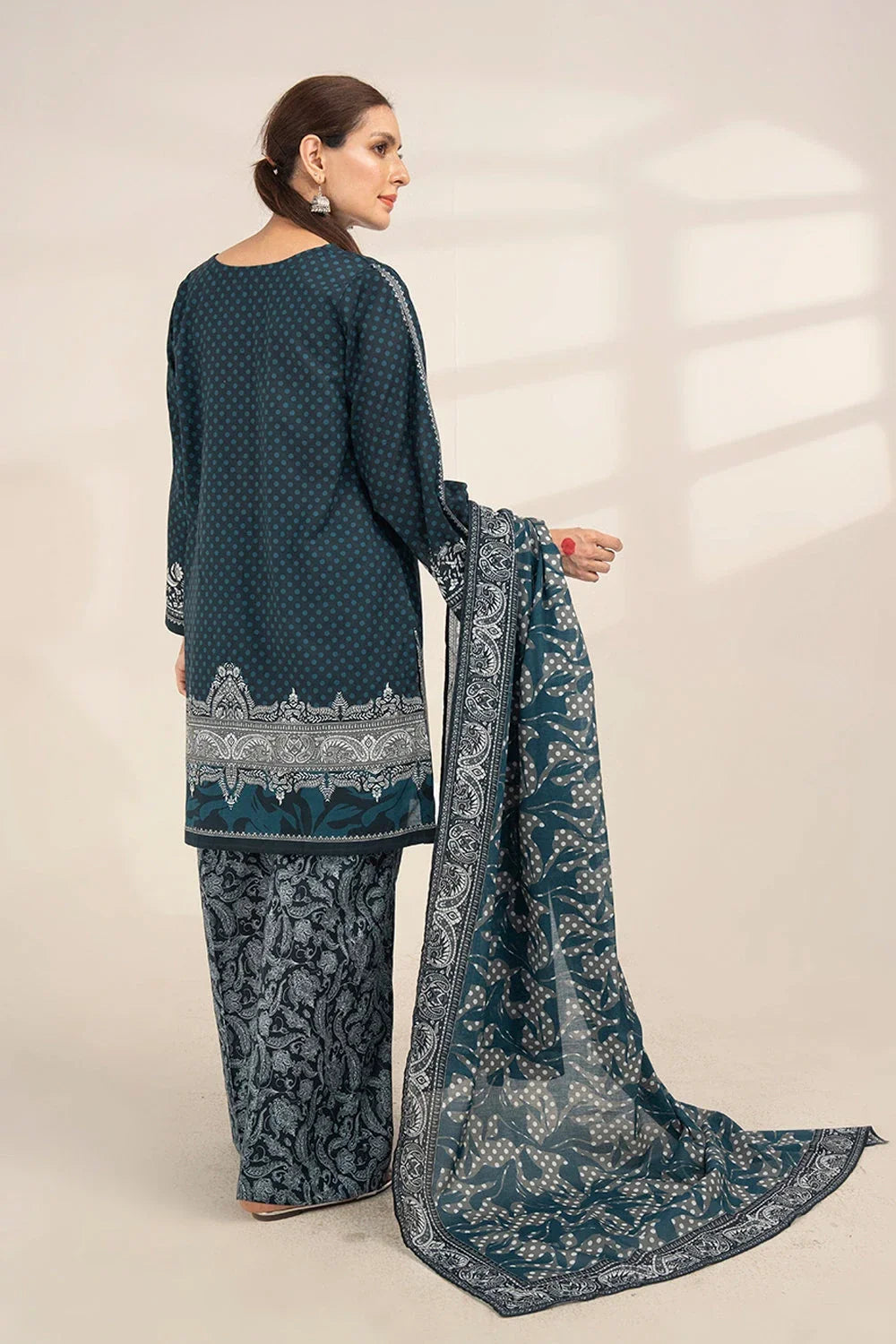 3PC Printed Unstitched Lawn Suit KLA-3284 Printed KHAS STORES 