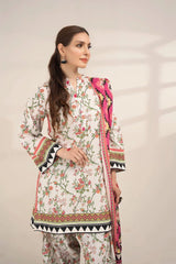 3PC Printed Unstitched Lawn Suit KLA-3285 Printed KHAS STORES 