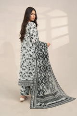 3PC Printed Unstitched Lawn Suit KLA-3286 Printed KHAS STORES 