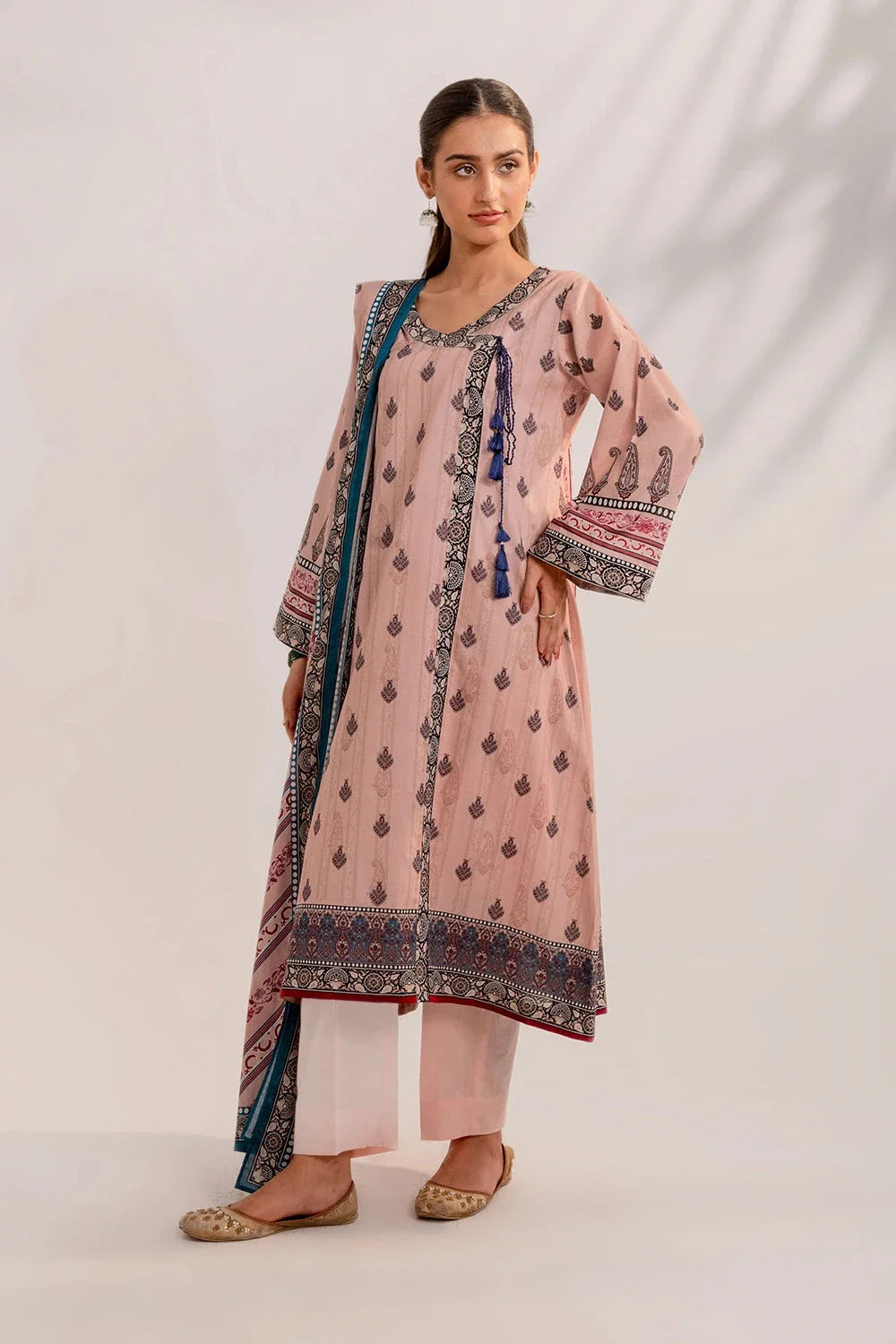 3PC Printed Unstitched Lawn Suit KLA-3289 Printed KHAS STORES 