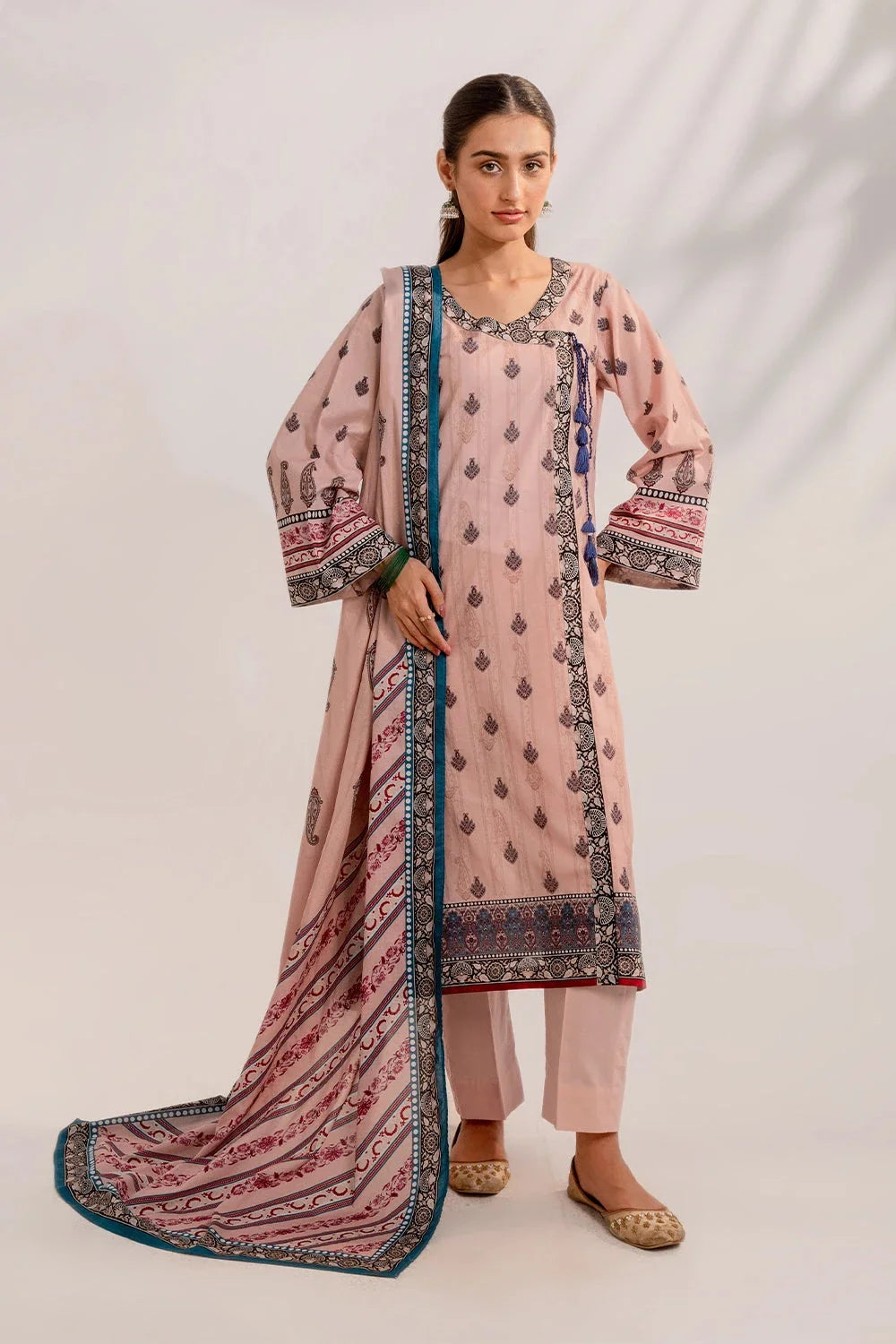 3PC Printed Unstitched Lawn Suit KLA-3289 Printed KHAS STORES 