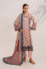 3PC Printed Unstitched Lawn Suit KLA-3289 Printed KHAS STORES 