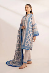 3PC Printed Unstitched Lawn Suit KLA-3291 Printed KHAS STORES 
