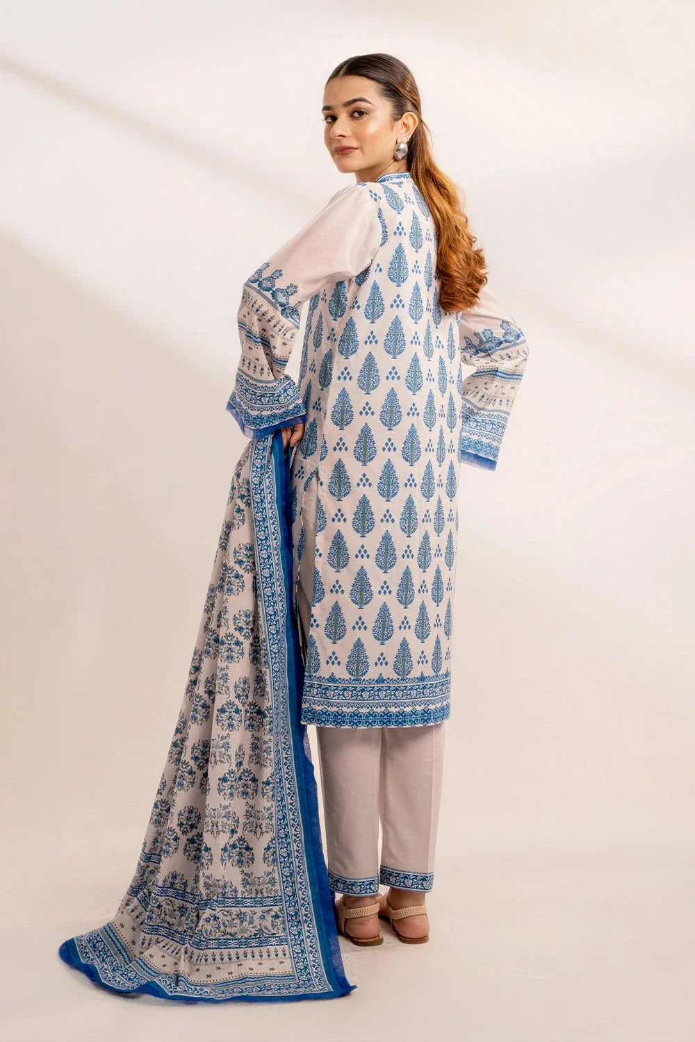 3PC Printed Unstitched Lawn Suit KLA-3291 Printed KHAS STORES 