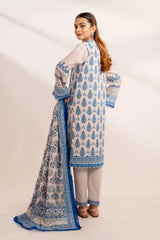 3PC Printed Unstitched Lawn Suit KLA-3291 Printed KHAS STORES 