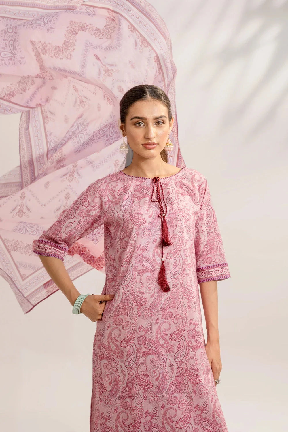 3PC Printed Unstitched Lawn Suit KLA-3296 Printed KHAS STORES 