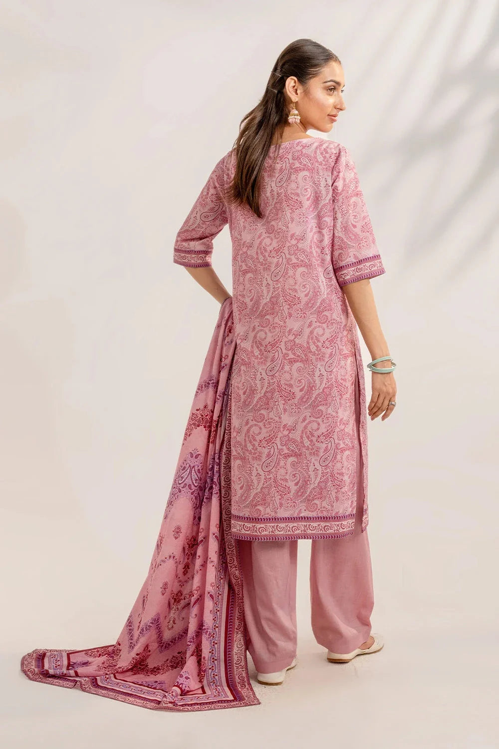 3PC Printed Unstitched Lawn Suit KLA-3296 Printed KHAS STORES 